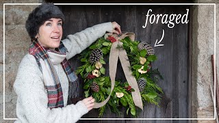 Decorating the cabin for Christmas Cozy vlog  Foraged DIY and budget friendly [upl. by Apollus487]