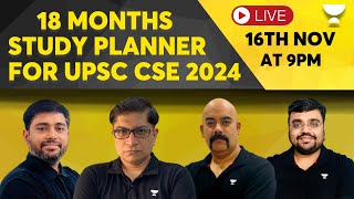 18 Months Study Planner for UPSC CSE 2024  TheMrunalPatel Sidharth Sir Pratik and Sudarshan [upl. by Loy973]