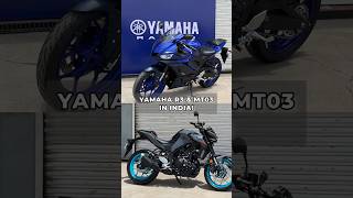 Yamaha R3 and MT 03 showcased in India  BikeWale shorts [upl. by Aniakudo16]