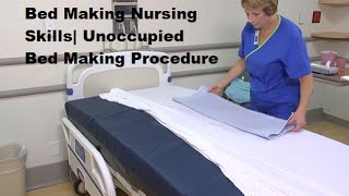 Bed Making Nursing Skills Unoccupied Bed Making Procedure [upl. by Aciamaj624]