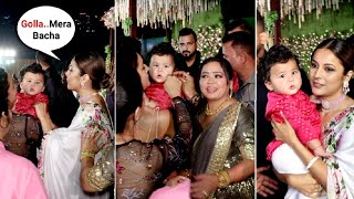 Shehnaaz Gill Comes Running And Carries Bharti Singh Son Laksh At Manager Khushal Joshi Reception [upl. by Rosenfeld]