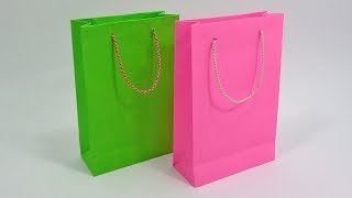 Paper Bag Making At Home  How To Make Shopping Bag With Paper [upl. by Atinej]