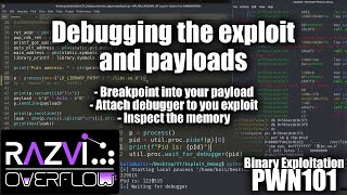 How to debug your exploit and payloads  Binary Exploitation PWN101 [upl. by Estell]