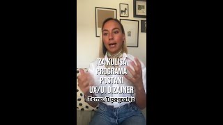 Zaviri quotiza kulisaquot programa Postani UXUI dizajner  Tema Tipografija [upl. by Htebaras318]