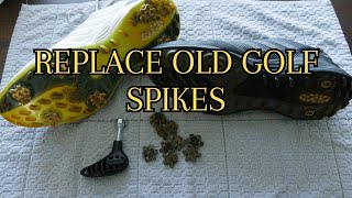 How to replace worn down Spikes on Golf Shoes [upl. by Ausoj]