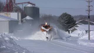 Train Snow Plowing Action in Minnesota [upl. by Clarhe]