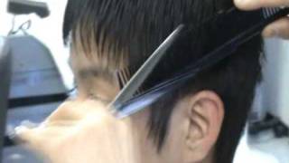 Shortlayered haircut for a young guyPart 1SWITCHSCISSORS [upl. by Anniala696]