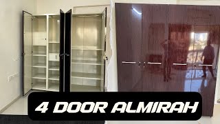 Godrej interior 4 door almirah kreation metal wood finishing wardrobe godrej Almira design [upl. by Aihsyt]