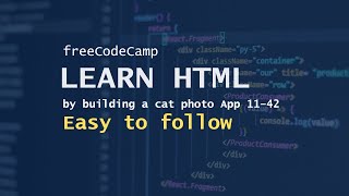 freeCodeCamp Learn HTML by building a Cat photo App  Step 1142 [upl. by Anialeh]