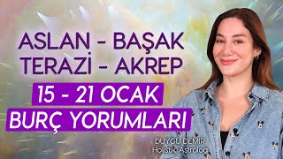 Aslan  Başak  Terazi  Akrep  15  21 Ocak Burç Yorumları  Astroloji Gurusu [upl. by Nahtaoj]