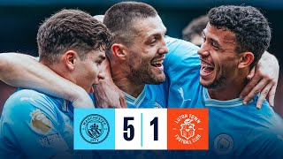 HIGHLIGHTS CITY MOVE TOP WITH FIVE STAR WIN OVER LUTON  Man City 51 Luton Town  Premier League [upl. by Desimone]