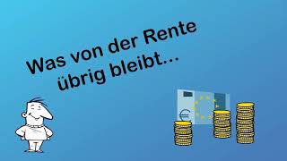 26 Abzüge von der Rente Steuern Sozialversicherungsbeiträge amp Abschlag  Bruttorente  Nettorente [upl. by Valer]