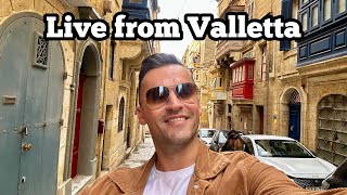 Live walking tour in Valletta Malta🇲🇹 [upl. by Lyndsay863]