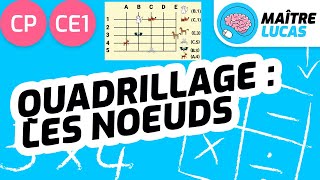 Quadrillage  les nœuds CE1  CP  Cycle 2  Maths  Géométrie [upl. by Einniw]