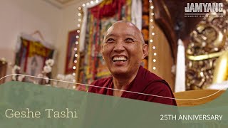 Geshe Tashis Message  Jamyang London Buddhist Centre Anniversary [upl. by Ahseekat]