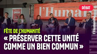 À la Fête de lHuma le serment dunité des dirigeants du Nouveau Front populaire [upl. by Nnahtur]