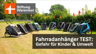 Fahrradanhänger Test 2024 Gefahren für Kinder amp Umwelt bei Croozer Thule amp Co [upl. by Gordy]