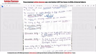 Class 06 Physicochemical Properties in Relation to Biological Action Part 02 Medicinal Chemistry [upl. by Gorman]