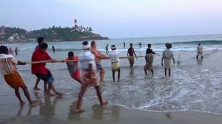 Kovalam Beach Tradional Fishing Kerala [upl. by Aigil]