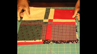 Disappearing Four Patch Quilt Block  Four Patch Hack Beginner Friendly  The Scrappy Four Patch [upl. by Millhon]