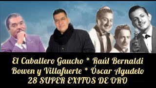 SUPER MIX  EL CABALLERO GAUCHO  RAÚL BERNALDI  BOWEN Y VILLAFUERTE  OSCAR AGUDELO  28 ÉXITOS [upl. by Enymzaj]