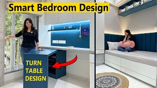 Bedroom Interior Design 10x10  Bedroom Design Ideas for small rooms Smart Study Table design ideas [upl. by Calandra]