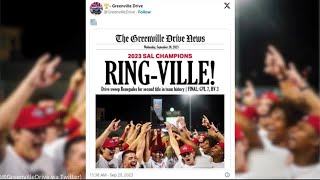 Greenville Drive takes home 2023 South Atlantic League Championship title [upl. by Cataldo]