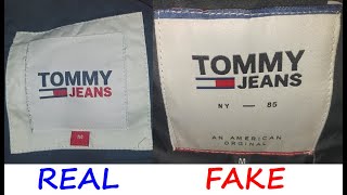 Tommy Hilfiger down jacket real vs fake review How to identify counterfeit Hilfiger parka [upl. by Yekcor]