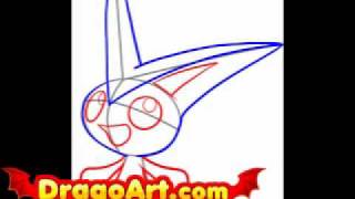 How to draw Victini step by step [upl. by Ryder429]