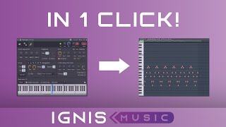 FL Studio arpeggiator pattern to MIDI in one CLICK [upl. by Tomasine]