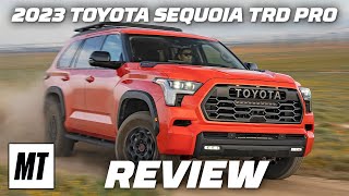 First Test 2023 Toyota Sequoia TRD PRO  MotorTrend [upl. by Virginie]