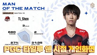 PGC 2023 타일루 쉔 시점 개인화면 PGC TLShen highlight 배그 강의 해묵 [upl. by Pomfret613]