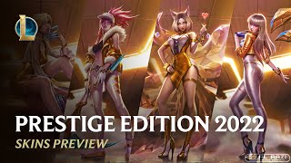 All Prestige Edition 2022  PBE Skins Preview  League of Legends [upl. by Gombach212]