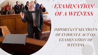 ExaminationinChief amp Cross Examination of a Witness I Important provisions of Evidence Act [upl. by Laureen211]