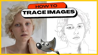 How to Trace Images in GIMP Make Sketches  Line Art [upl. by Eenal]