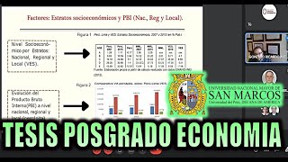 TESIS ECONOMIA POSGRADO UNMSM UNIVERSIDAD SAN MARCOS PERU [upl. by Nnaxor817]