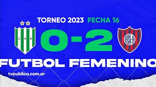 Banfield vs San Lorenzo Fecha 16 del Campeonato Femenino YPF Torneo 2023 [upl. by Bronk]