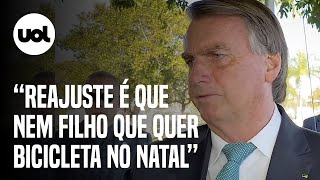 Bolsonaro sobre pedido de reajuste salarial ‘Dou reajuste só me dizer onde tem dinheiro’ [upl. by Chrotoem322]