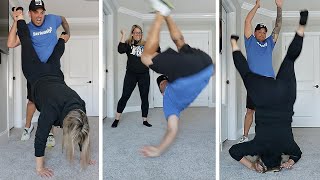 Wheelbarrow Flip Challenge Hilarious [upl. by Anileva]