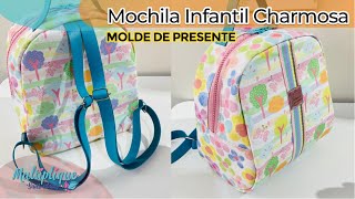 Mochila Infantil AULA GRATUITA COM MOLDE  Costura Criativa DIY [upl. by Ennairej]