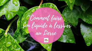 DIY  COMMENT FAIRE SON LIQUIDE A LESSIVER AU LIERRE TUTO [upl. by Annohs]