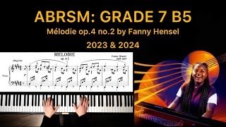 ABRSM Grade 7 B5 Piano 2023 amp 2024  Hensel Mélodie op 4 no 2 [upl. by Aynat451]