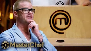 Australia Mystery Box with Heston Blumenthal  MasterChef Australia [upl. by Ika]