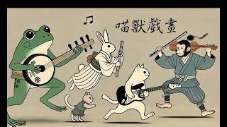 Shamisen X Electric Guitar X Flute X Violin【喵獸戲畫】Background Music for Studying AIgenerated [upl. by Anazus676]