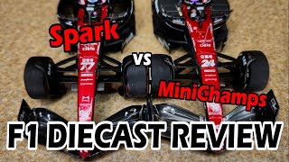 SPARK vs MINICHAMPS Alfa Romeo Sauber C43  F1 Diecast Review [upl. by Areivax]