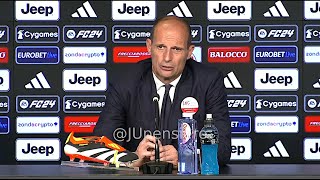 ALLEGRI post JuveSalernitana 11 conferenza stampa quotTra poco saprete Atalanta forte Pure noiquot [upl. by Glassman453]