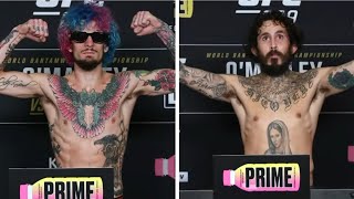 UFC 299 Official WeighIns Sean OMalley vs Marlon Vera [upl. by Anertak]