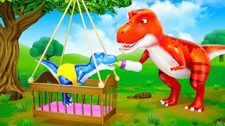 Baby Trex and Mothers Heartwarming Meet  Epic Trex Eggs Hatching Adventure  Funny Dinosaurs [upl. by Strade]