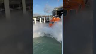 Wait for the splash Shoreham RNLI launch down the slipway [upl. by Serge]