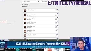 2024 NFL Combine Day 3  Xavier Worthy 421 40 Yard Dash Reaction [upl. by Rehposirhc]